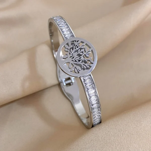 Bracelete Árvore da Vida Banho em Ouro 18k - Imagem 2