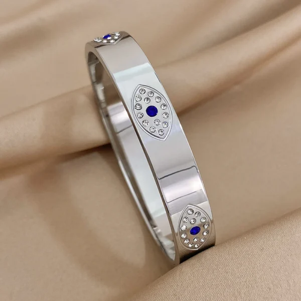 Bracelete Olho Grego Banho em Ouro 18k - Imagem 4