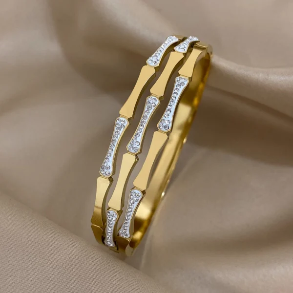 Bracelete Duo Charme Banho em Ouro 18k - Imagem 2