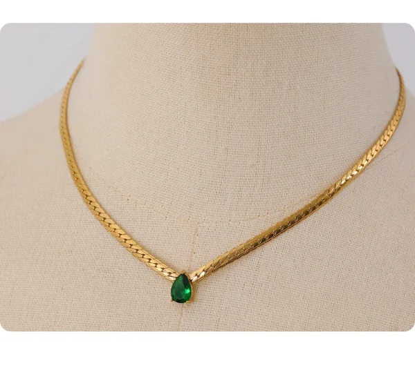 Colar Zircônia Banho em Ouro 18k - Imagem 4