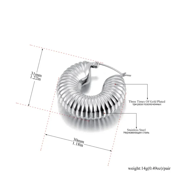 Brinco Argola Espiral Banho em Ouro 18k 2 - Imagem 5