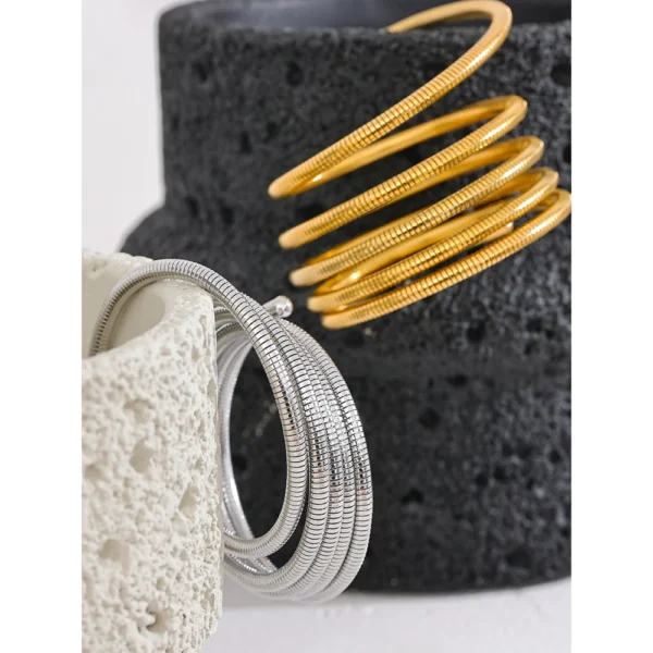 Bracelete Espiral Banho em Ouro 18k - Imagem 4