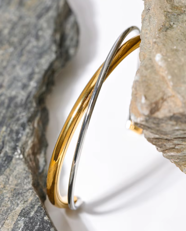 Bracelete Duo Banho em Ouro 18k - Imagem 3