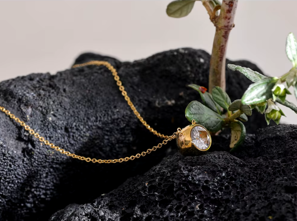 Colar Esfera de Zircônia Banho em Ouro 18k - Imagem 2
