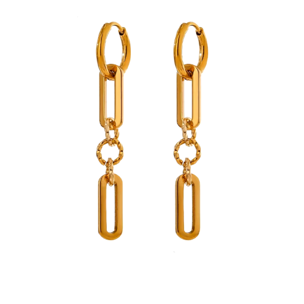 Brinco Elos Banho em ouro 18k