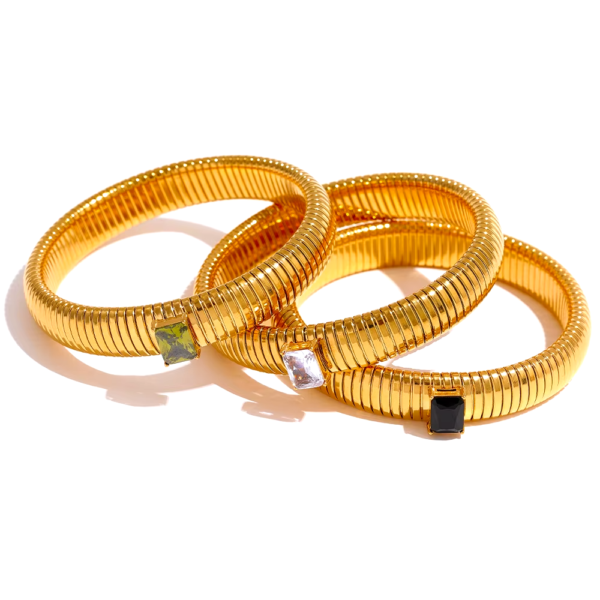 Anel Minimalista Zircônia Ajustável Banho em Ouro 18k