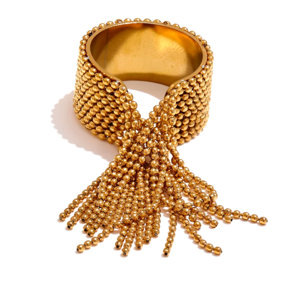 Anel de Franjas Ajustável Banho em Ouro 18k