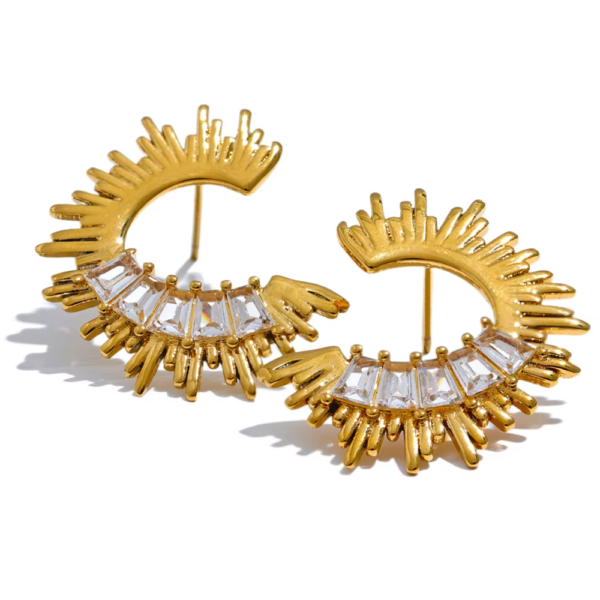 Brinco Nefertiti Banho em Ouro 18k