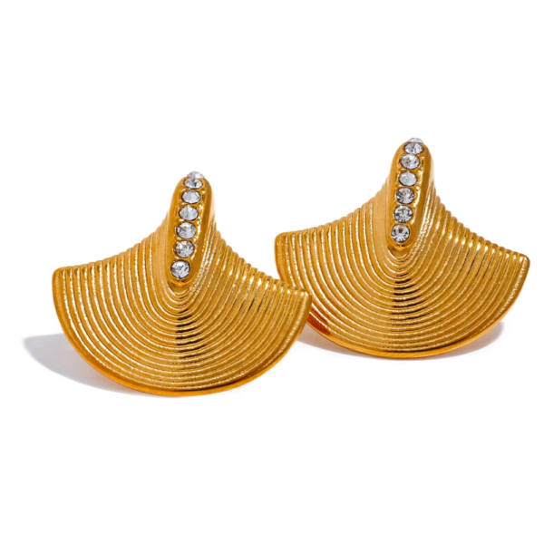 Brinco Concha Banho em Ouro 18k