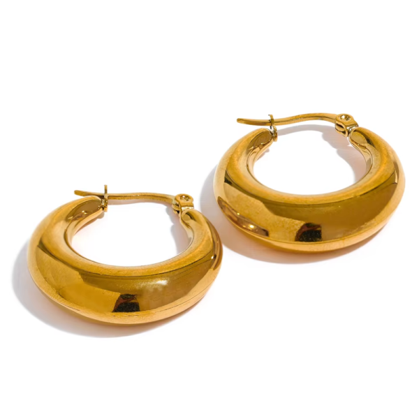 Brinco Argola Mafê Banho em Ouro 18k