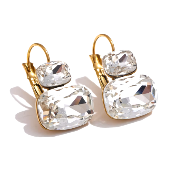 Brinco Cristal Colors Banho em Ouro 18k