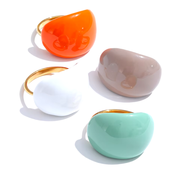 Anel Ajustável Colors Banho em Ouro 18k