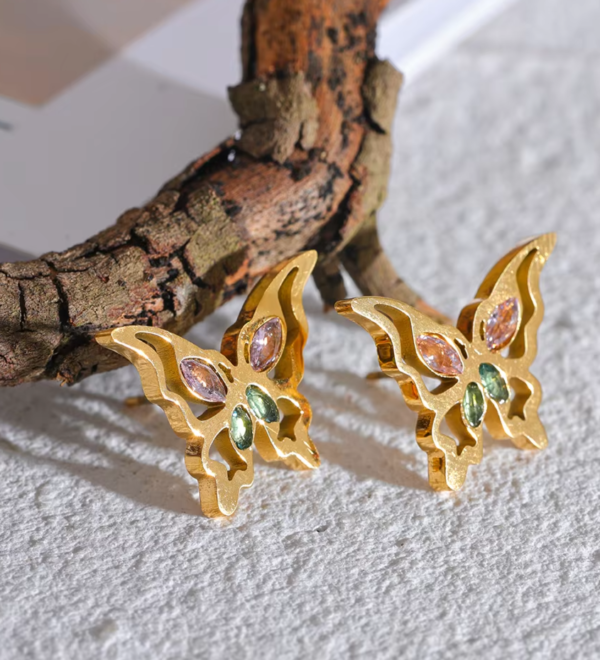 Brinco Butterfly Banho em Ouro 18k - Imagem 3