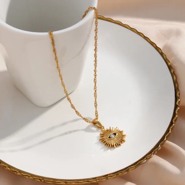 Colar Eye Banho em Ouro 18k - Imagem 10