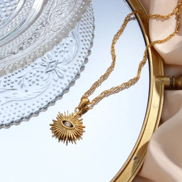 Colar Eye Banho em Ouro 18k - Imagem 2