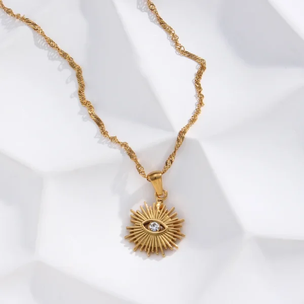 Colar Eye Banho em Ouro 18k - Imagem 11