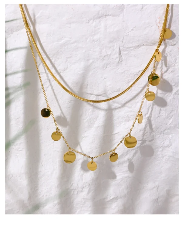 Colar Mix Moedas Banho em Ouro 18k - Imagem 4