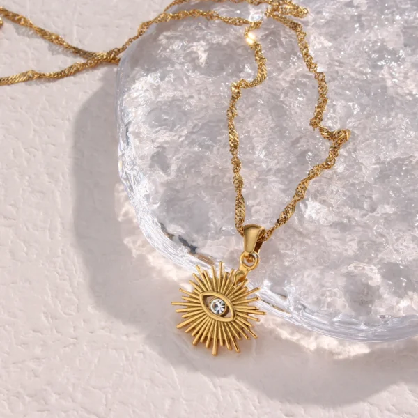 Colar Eye Banho em Ouro 18k - Imagem 9