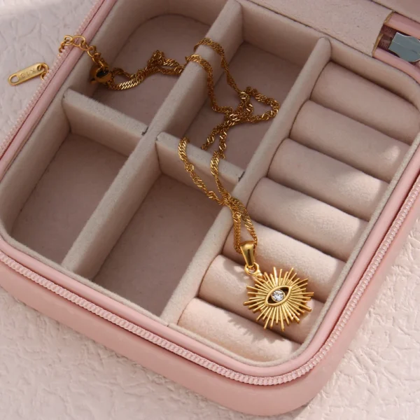 Colar Eye Banho em Ouro 18k - Imagem 12