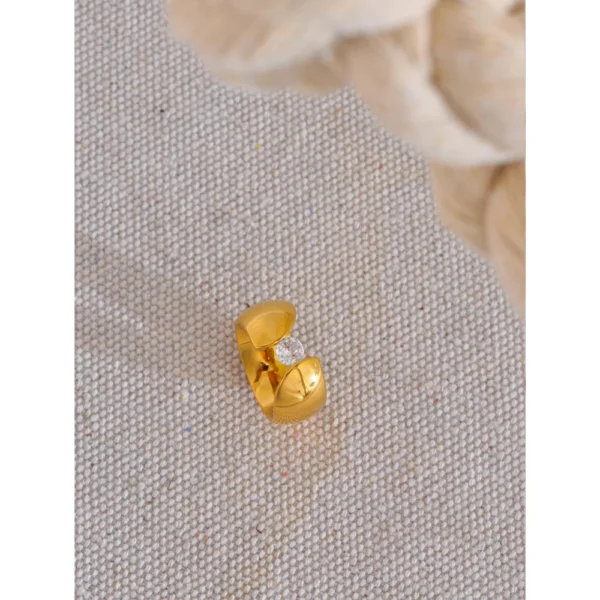 Anel Ponto de Luz Banho em Ouro 18k - Imagem 3