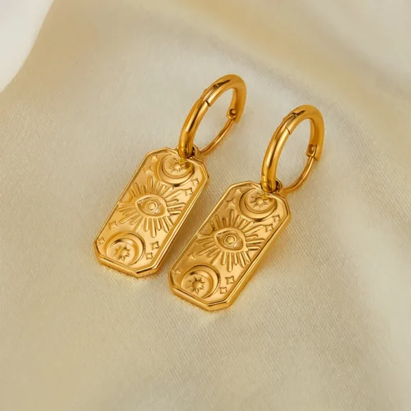 Brinco Eye Banho em Ouro 18k - Imagem 3