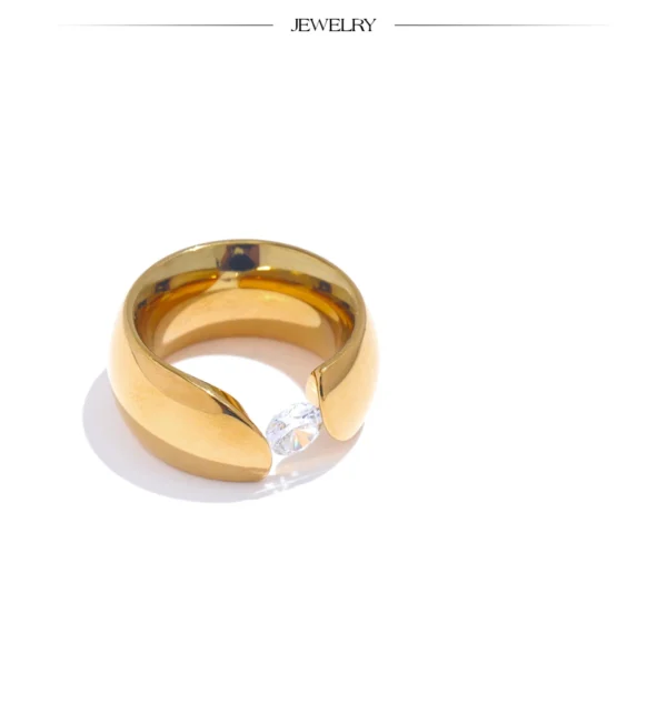 Anel Ponto de Luz Banho em Ouro 18k - Imagem 7
