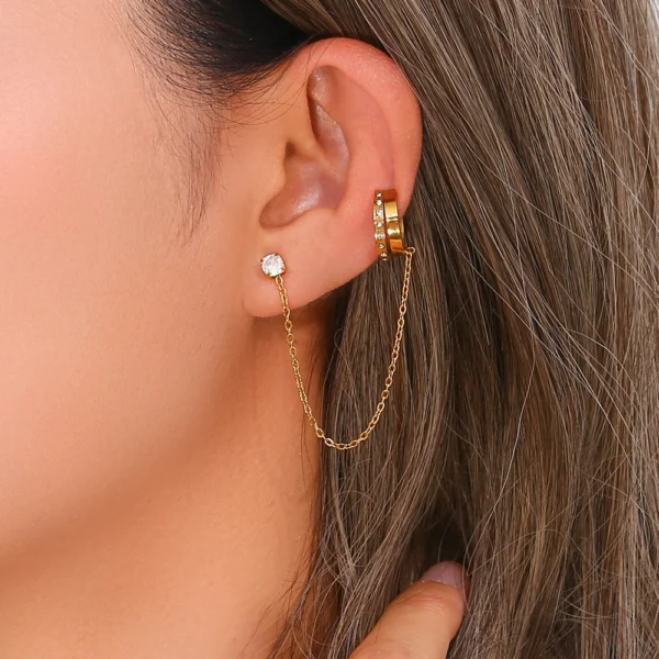 Brinco Isabelle Banho em Ouro 18k - Imagem 3