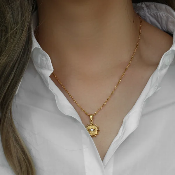 Colar Eye Banho em Ouro 18k - Imagem 6