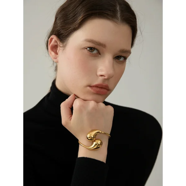 Bracelete Gota Banho em Ouro 18k - Imagem 2