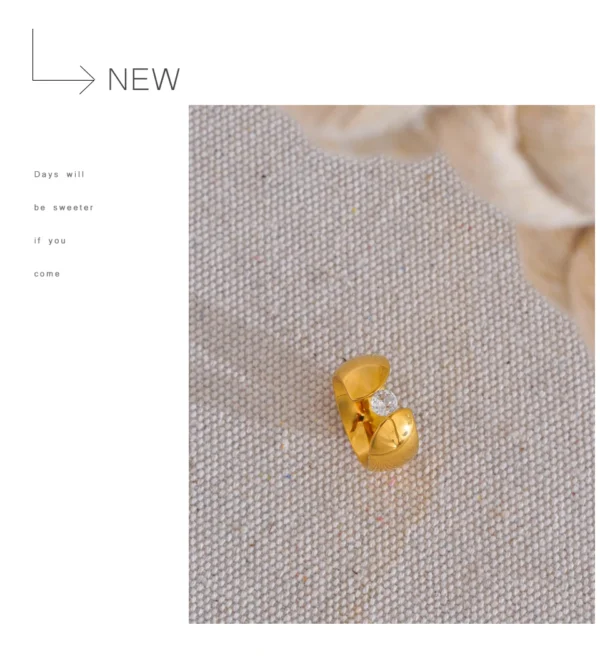 Anel Ponto de Luz Banho em Ouro 18k - Imagem 13