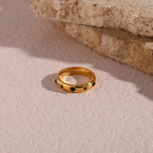 Anel Zircônia Banho em Ouro 18k - Imagem 7