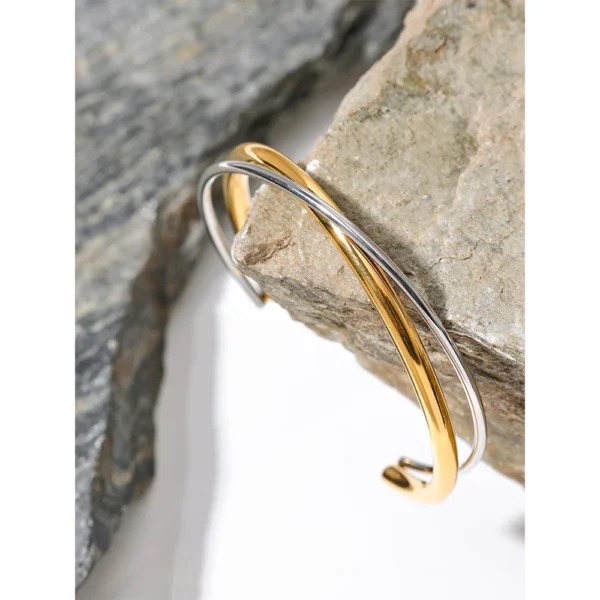 Bracelete Duo Banho em Ouro 18k