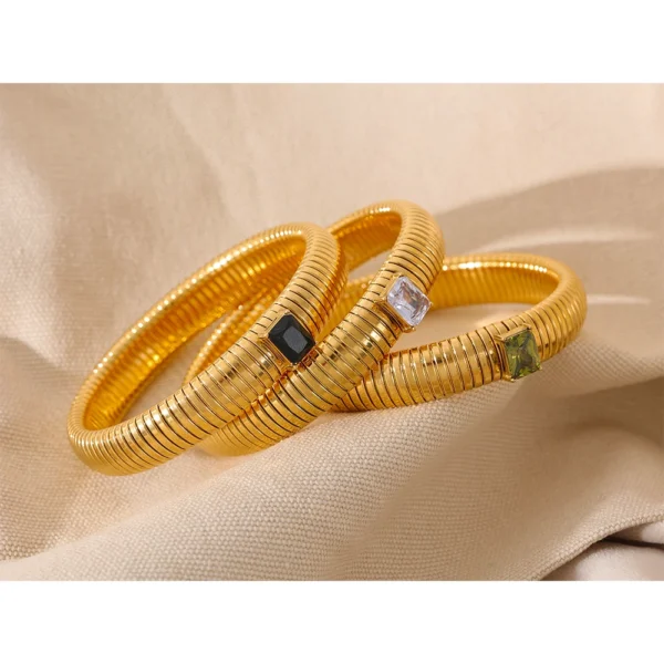 Anel Minimalista Zircônia Ajustável Banho em Ouro 18k - Imagem 3