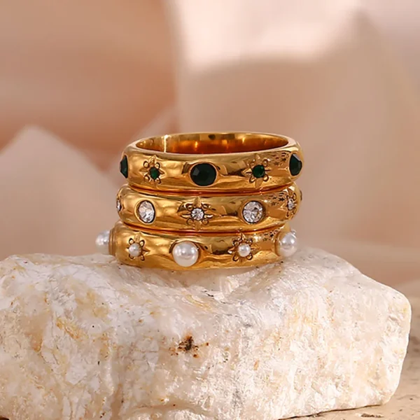 Anel Zircônia Banho em Ouro 18k