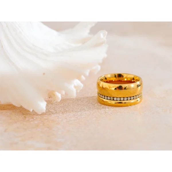 Anel Alice Zircônia Banho em Ouro 18k - Imagem 3