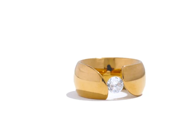 Anel Ponto de Luz Banho em Ouro 18k - Imagem 6