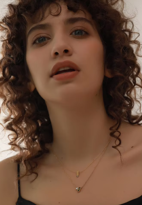 Colar Arabella com Zircônia em Oliva Banho em Ouro 18k - Imagem 2