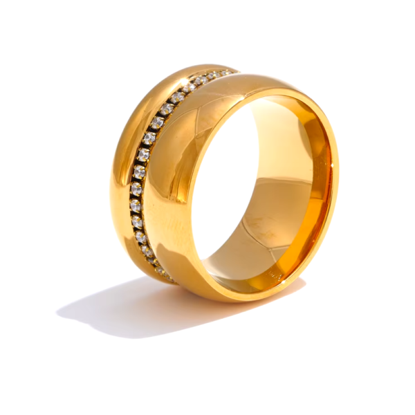 Anel Alice Zircônia Banho em Ouro 18k